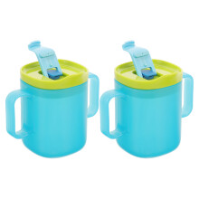 4Stk Baby Trinkbecher Mit Himmelblau PP Silikon Messskala