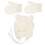 2Sets Baby Strickmütze Set Warm Pompom Weiß 1
