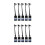 10St Zwarte Glazen Hangende Auto Diffuser Voor Langdurige 10