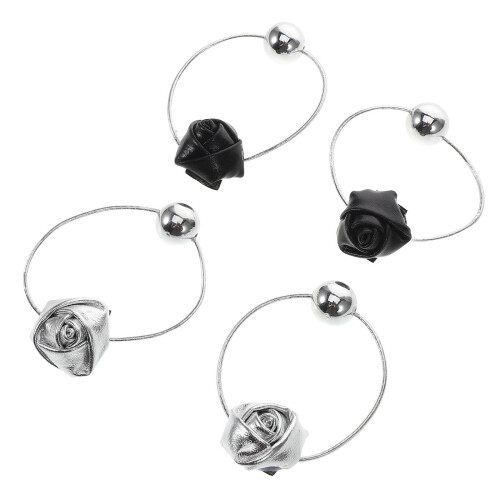 20Stk Dekorative PU- Haargummis Für Damen Elastisch Bunt