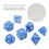 35Pcs Plastic Dice Kit Pearl Pattern White Numbers for Board & Digital Games 4