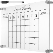 2Sets Draagbare Acryl Memo En Planner Bord Voor Koelkast En
