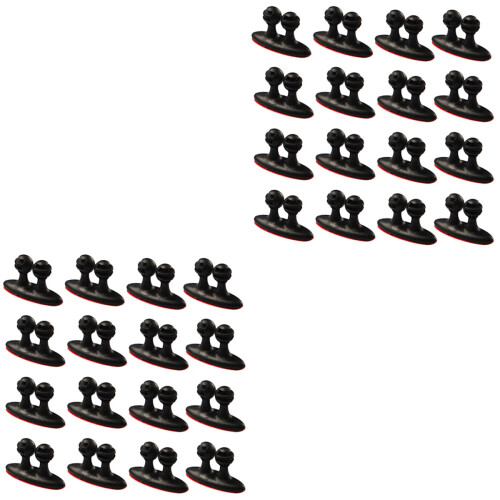 32St Plastic Kabelclips Zwart Compact Voor Auto Draadbeheer 2