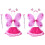8St Roze Vleugels Set Met Tutu En Haarband 2