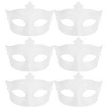 30Stk Halbe Weiße Masken Für Kostüm Und Maskerade, Blank Und Einfach