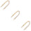 3St Wit Parel Ketting Tasriem Handvat Accessoire Goud 9