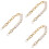 3St Wit Parel Ketting Tasriem Handvat Accessoire Goud 6