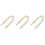 3St Wit Parel Ketting Tasriem Handvat Accessoire Goud 4