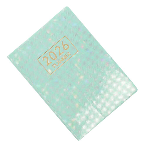 3St Lichtgroene Mini Planner 2026 A7 Pocket Kalender PU 2