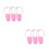 6St Roze Plastic Flying Disc Klemmen Met Draagbare Clip Voor 6