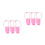 6St Roze Plastic Flying Disc Klemmen Met Draagbare Clip Voor 9