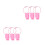 6St Roze Plastic Flying Disc Klemmen Met Draagbare Clip Voor 10