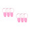 6St Roze Plastic Flying Disc Klemmen Met Draagbare Clip Voor 4