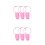 6St Roze Plastic Flying Disc Klemmen Met Draagbare Clip Voor 7