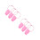 6St Roze Plastic Flying Disc Klemmen Met Draagbare Clip Voor 8
