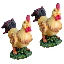 8Stk Resin Hahn Figuren Kleine Tier Deko Für Garten Kinder