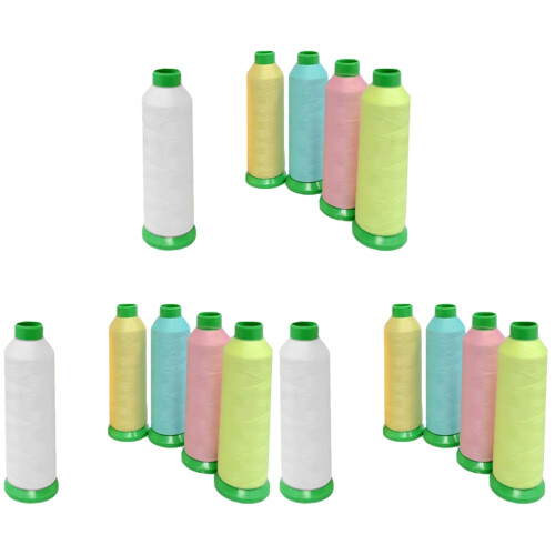 15Pièces Fil À Broder Lumineux Polyester Pour Couture 1
