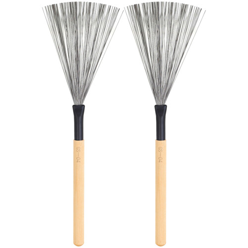 3Paires Balais Drum Manuel Boisérable Durable Argenté Pour Étudiants