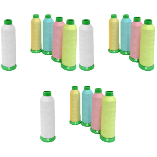 15Pièces Fil À Broder Lumineux Polyester Pour Couture 2