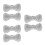 6Pièces Clips Ventilation Auto Plastique Argent Strass Décoratif 8