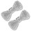 6Pièces Clips Ventilation Auto Plastique Argent Strass Décoratif 2