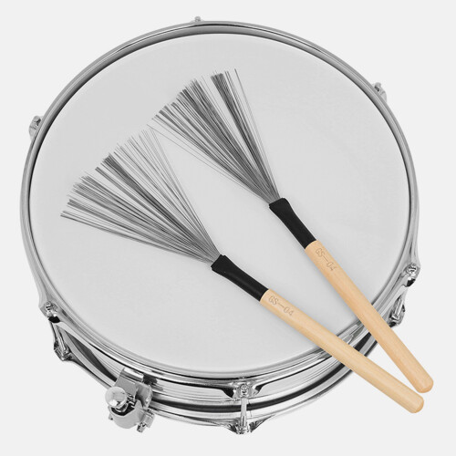 3Paires Balais Drum Manuel Boisérable Durable Argenté Pour Étudiants 2