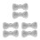 6Pièces Clips Ventilation Auto Plastique Argent Strass Décoratif 7