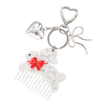 Schattige dieren sleutelhanger charme acetaat-Konijnenkam hanger