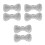 6Pièces Clips Ventilation Auto Plastique Argent Strass Décoratif 9