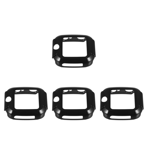 4Pcs Black Smartwatch Protection Covers Protective Watch Screen Cases 2