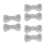 6Pièces Clips Ventilation Auto Plastique Argent Strass Décoratif 10