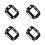 4Pcs Black Smartwatch Protection Covers Protective Watch Screen Cases 4