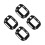 4Pcs Black Smartwatch Protection Covers Protective Watch Screen Cases 8