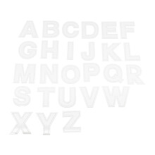 2Sets Durable White Acrylic Letters Stencils for DIY Crafts