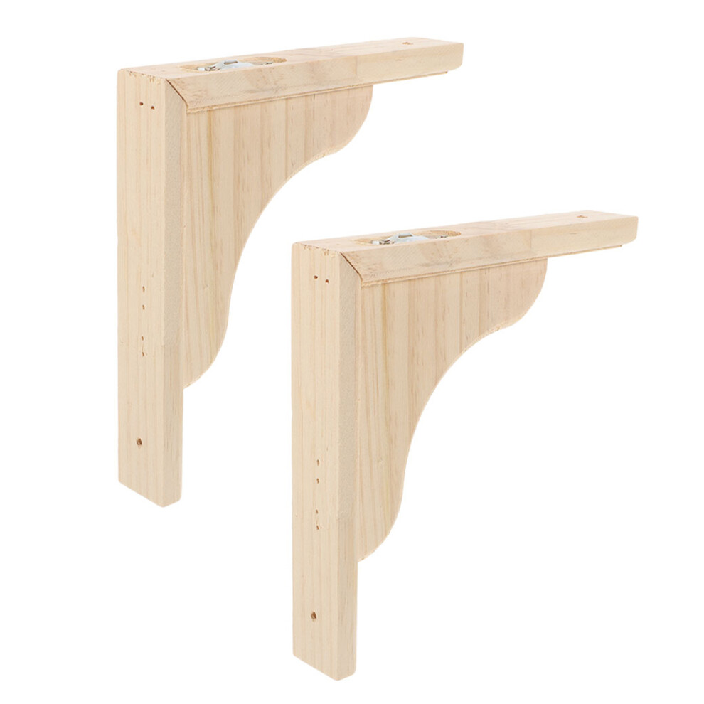 8Pcs Decorative Wooden Triangle Shelf Brackets Wall Mount Supports 3603538041643