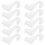 40Pcs White Wardrobe Rod Support Plastic Hooks for Heavy Duty Rods 1