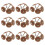 600Pcs Light Brown Flat Head Nails with Plastic Caps for Home Roofing 1