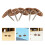 600Pcs Light Brown Flat Head Nails with Plastic Caps for Home Roofing 9