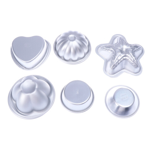24Pièces Moules 3D Aluminium Transparent Résistant Four