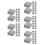 150Pcs Grey Miniature Clay Bricks DIY Toy Set for Architectural Models 9