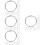 80Pcs Silver Metal Rings Smooth Surface Loose Leaf Book Binding Clips 9