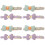 8Pcs Breathable Decorative Pet Collar Adjustable with Bow Tie 5