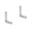 2Pcs Professional Silver L-Shaped Carbon Steel Carpenter Square Ruler 3