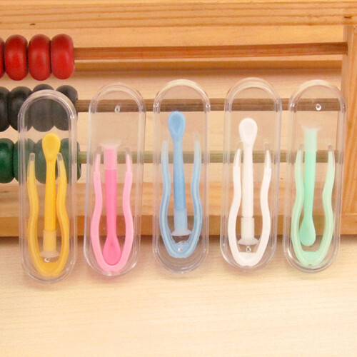 10Pcs Assorted Color Lens Removal Tweezers Plastic Tools Portable Set 2