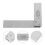 2Pcs Professional Silver L-Shaped Carbon Steel Carpenter Square Ruler 11