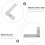 2Pcs Professional Silver L-Shaped Carbon Steel Carpenter Square Ruler 10