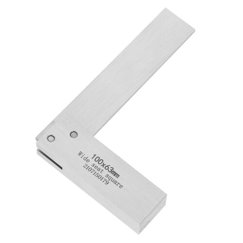 2Pcs Professional Silver L-Shaped Carbon Steel Carpenter Square Ruler 1