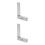 2Pcs Professional Silver L-Shaped Carbon Steel Carpenter Square Ruler 9