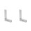2Pcs Professional Silver L-Shaped Carbon Steel Carpenter Square Ruler 8