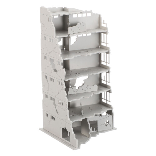 4Pcs Realistic Grey War Scene Building Models for DIY Sand Table